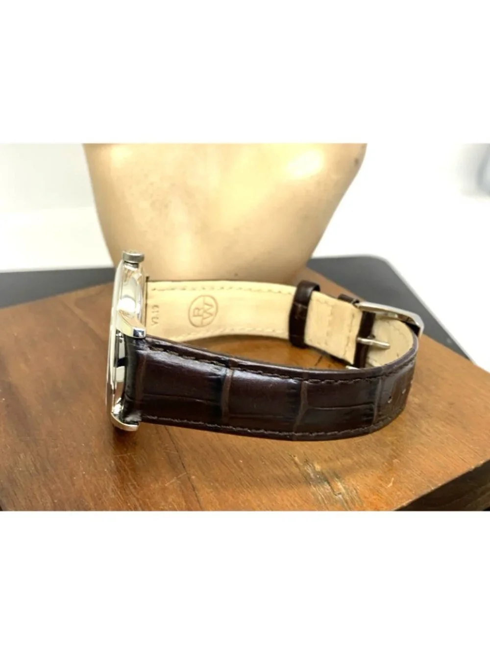 Raymond Weil Men's Watch 5485 Swiss Quartz Silver Dial Brown Leather Strap 39mm